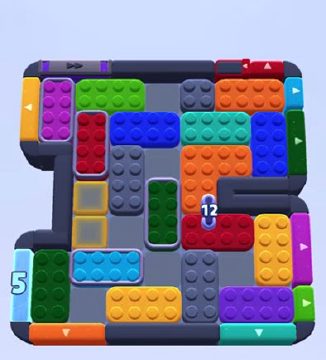 Color Block Jam level 1264 / 1267: screenshot of the board