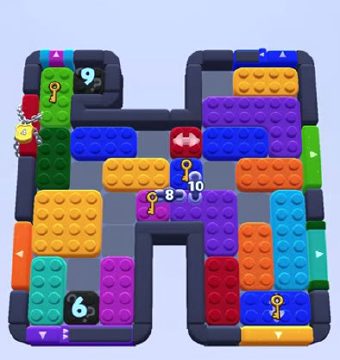Color Block Jam level 1225 / 1232: screenshot of the board