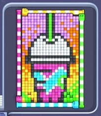 Pixel Flow Level 55: Screenshot des Spielfelds
