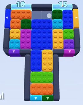 Color Block Jam Level 251 / 639 / 1089: Screenshot des Spielfelds