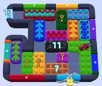 Color Block Jam nivel 1049: captura del tablero