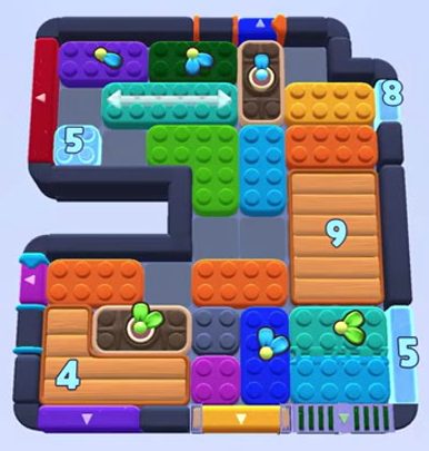 Color Block Jam level 1590 / 1593: screenshot of the board