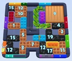 Color Block Jam level 1638 / 2549: screenshot of the board