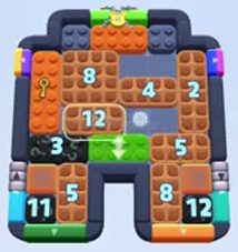 Color Block Jam Level: Screenshot des Spielfelds