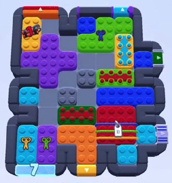 Color Block Jam level 1493 / 1452 / 1486 / 1489 / 1490: screenshot of the board