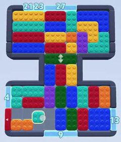 Color Block Jam Level: Screenshot des Spielfelds