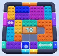 Color Block Jam Level 527 / 1204 / 1421: Screenshot des Spielfelds