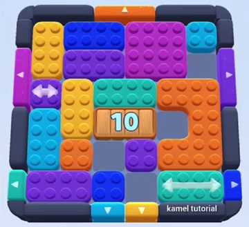 Color Block Jam Level 527 / 1204: Screenshot des Spielfelds