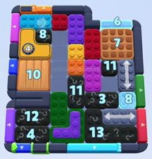 Color Block Jam fase 1490 / 2400: print do tabuleiro