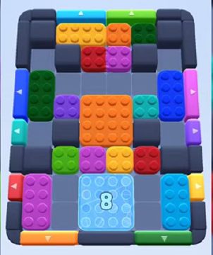 Color Block Jam fase 284 / 672: print do tabuleiro