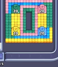 Pixel Flow Level 70: Screenshot des Spielfelds