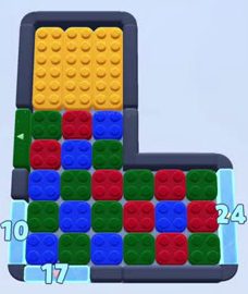 Color Block Jam Level: Screenshot des Spielfelds