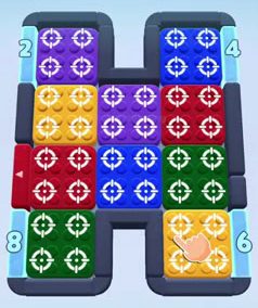 Color Block Jam Level: Screenshot des Spielfelds