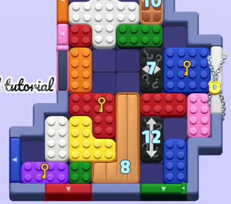 Color Block Jam Level 1815: Screenshot des Spielfelds