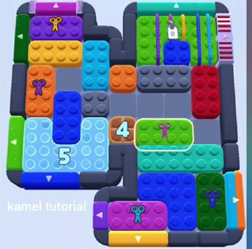Color Block Jam 레벨 1254 / 1257 / 1261: 보드 스크린샷