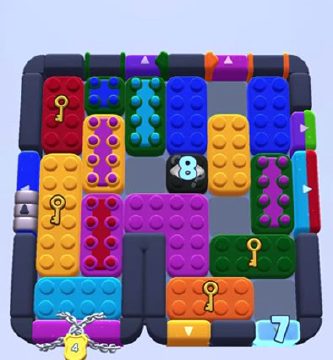 Color Block Jam Level 1220: Screenshot des Spielfelds