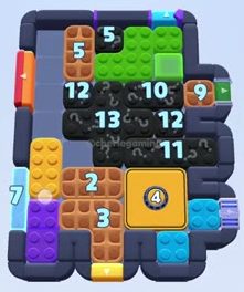 Color Block Jam Level: Screenshot des Spielfelds