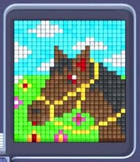 Pixel Flow Level 61: Screenshot des Spielfelds