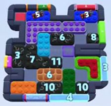 Color Block Jam fase 1521 / 2431: print do tabuleiro