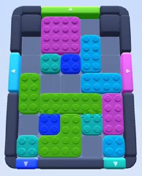 Color Block Jam fase 111 / 499 / 949: print do tabuleiro