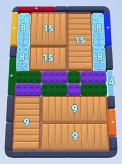 Color Block Jam Level: Screenshot des Spielfelds