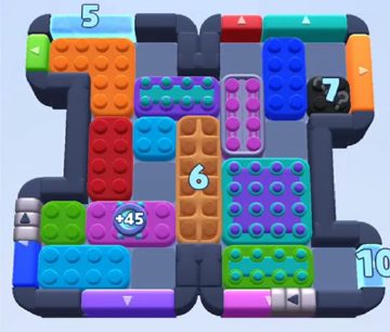Color Block Jam Level 1172 / 1174 / 1124 / 2025: Screenshot des Spielfelds