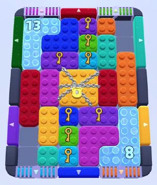 Color Block Jam Level 177 / 1015: Screenshot des Spielfelds