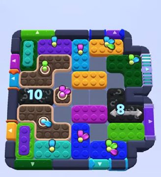 Color Block Jam Level 1224 / 1227: Screenshot des Spielfelds