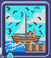 Pixel Flow level 1408: screenshot of the board