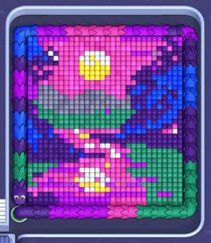 Pixel Flow level 1423: screenshot of the board
