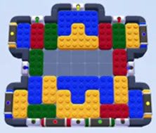 Color Block Jam Level: Screenshot des Spielfelds