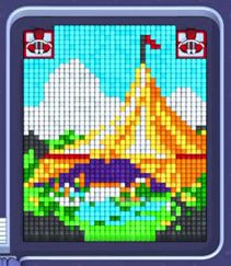 Pixel Flow level 1532: screenshot of the board