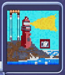 Pixel Flow level 1243: screenshot of the board