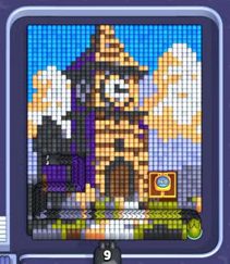 Pixel Flow level 1386: screenshot of the board