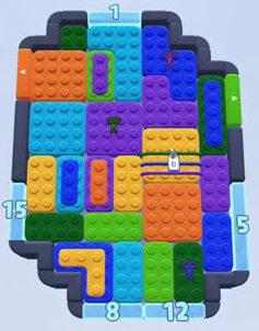 Color Block Jam Level: Screenshot des Spielfelds