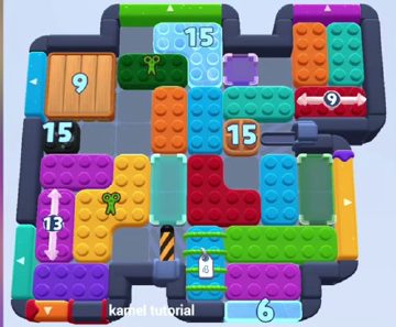 Color Block Jam Level 1521: Screenshot des Spielfelds