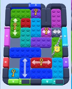 Color Block Jam Level 584 / 1522: Screenshot des Spielfelds