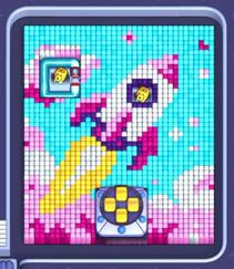 Pixel Flow level 1244: screenshot of the board
