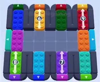 Color Block Jam Level 1503 / 1496 / 1499: Screenshot des Spielfelds