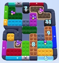 Color Block Jam Level 1287 / 1300 / 1284 / 1296 / 2205: Screenshot des Spielfelds