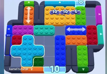 Color Block Jam Level 673: Screenshot des Spielfelds