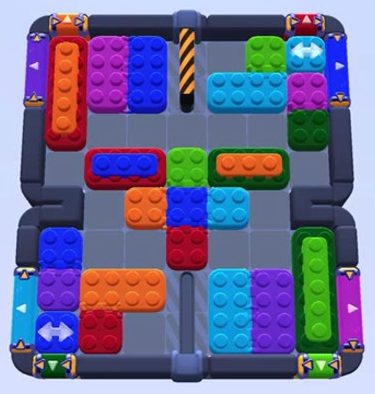 Color Block Jam Level 1406 / 1403 / 1405: Screenshot des Spielfelds
