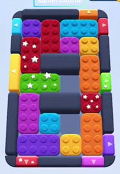 Color Block Jam Level 60: Screenshot des Spielfelds