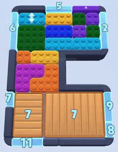 Color Block Jam Level: Screenshot des Spielfelds