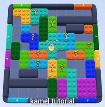 Color Block Jam Level 258 / 646 / 1096: Screenshot des Spielfelds