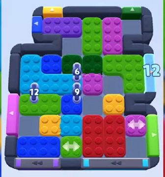 Color Block Jam Level 661 / 1637: Screenshot des Spielfelds