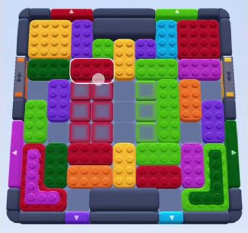 Color Block Jam Level 252 / 640 / 1090: Screenshot des Spielfelds