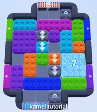 Color Block Jam level 412 / 411 / 806 / 1306: screenshot of the board