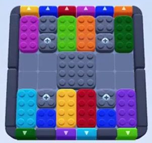 Color Block Jam level 321: screenshot of the board