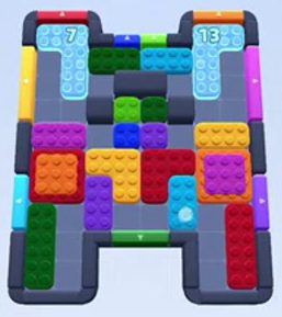 Color Block Jam level 187 / 575: screenshot of the board